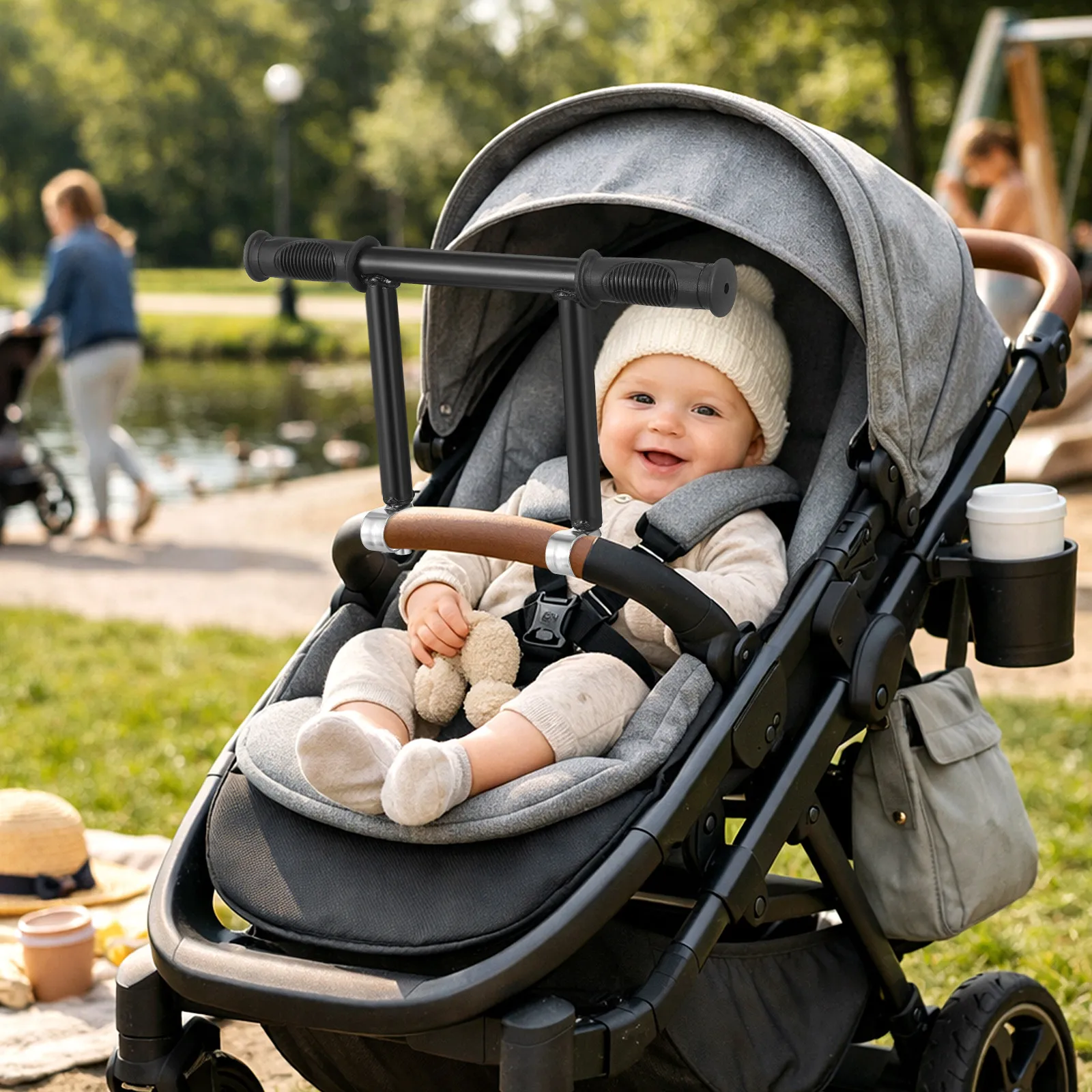 Adjustable Stroller Handle Extender Universal Stainless Steel Baby Stroller Accessory Ergonomic Design for Parents of All
Adjustable Stroller Handle Extender Universal Stainless Steel Baby Stroller Accessory Ergonomic Design for Parents of All
