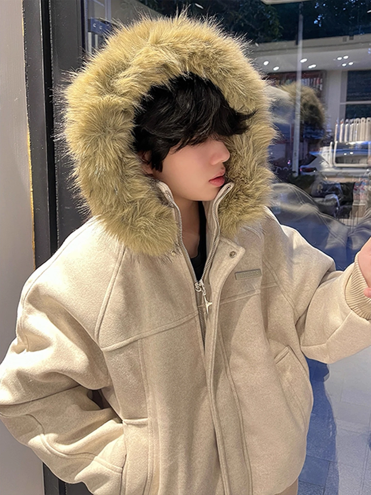 Thiened ort Cotton Jaet, мужское зимнее теплое шерстяное пальто, длинное пальто из полиэфирного волокна, застежка-молния, однотонное повседневное пальто
Thiened ort Cotton Jaet, мужское зимнее теплое шерстяное пальто, длинное пальто из полиэфирного волокна, застежка-молния, однотонное повседневное пальто