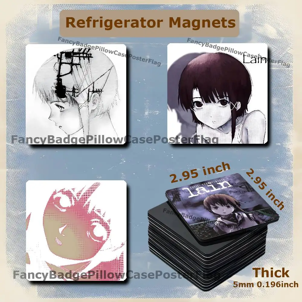 S-Serial Experiments Lain Fridge Refrigerator Magnet Set Creative Square Decorative Adhesive Stickers Magnets Festival Gift
S-Serial Experiments Lain Fridge Refrigerator Magnet Set Creative Square Decorative Adhesive Stickers Magnets Festival Gift