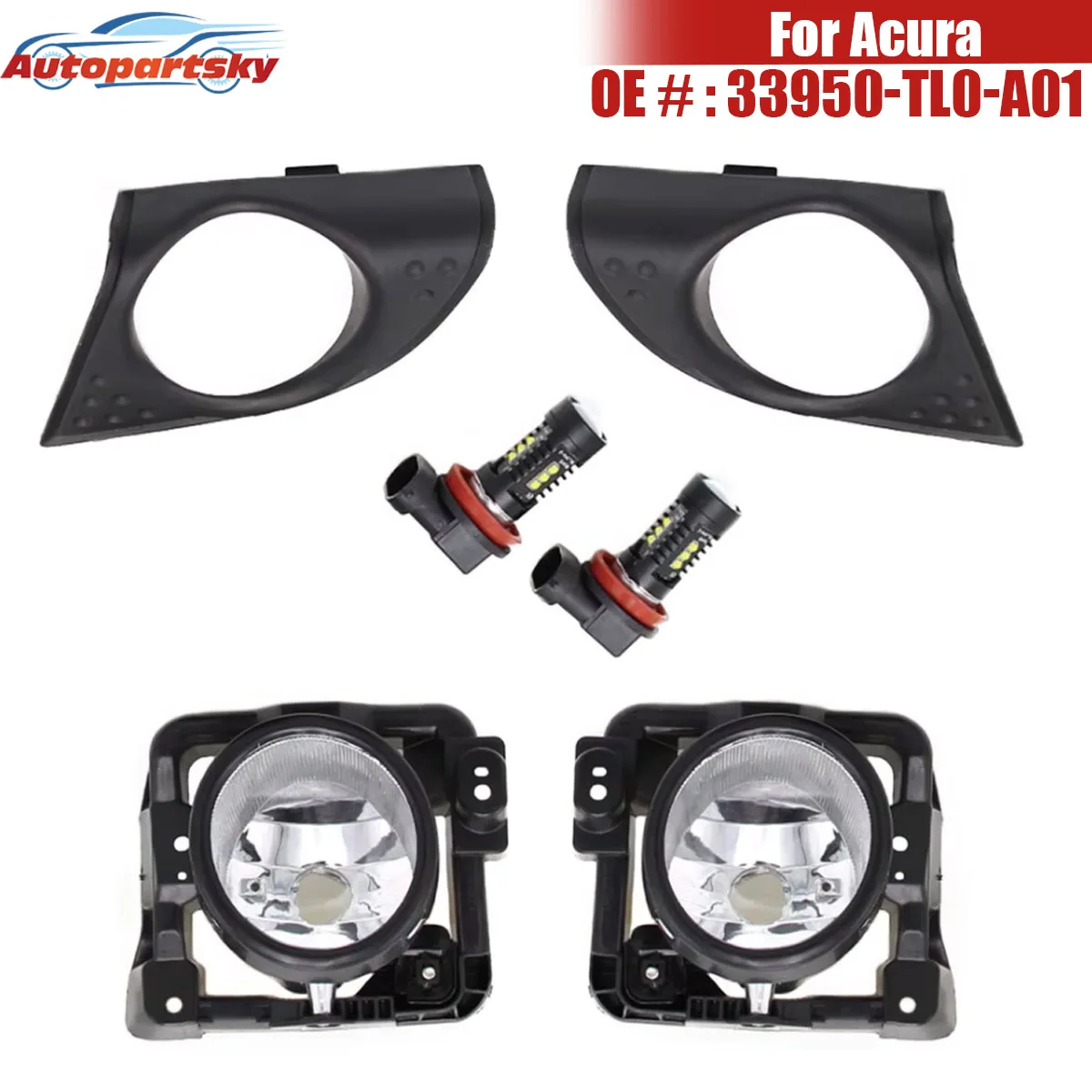 Auto Parts Left Right Fog Lamp Light Bulb 33900-TL0-A01 33950-TL0-A01 For Acura TSX 2009 2.4L 2010 2.4L 3.5L New
Auto Parts Left Right Fog Lamp Light Bulb 33900-TL0-A01 33950-TL0-A01 For Acura TSX 2009 2.4L 2010 2.4L 3.5L New