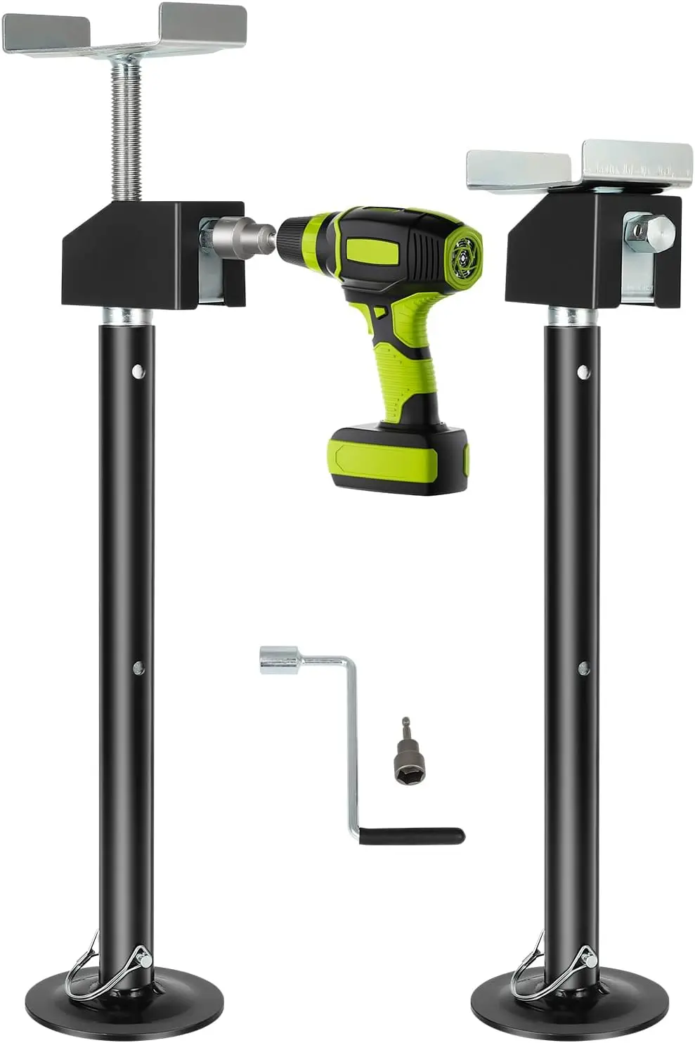 RV Slide Out Support Jacks 2 Pcs, Heavy Duty Stabilizers, Adjust 20"-48" by Drill or Hand, 5000 LBS Each
RV Slide Out Support Jacks 2 Pcs, Heavy Duty Stabilizers, Adjust 20"-48" by Drill or Hand, 5000 LBS Each