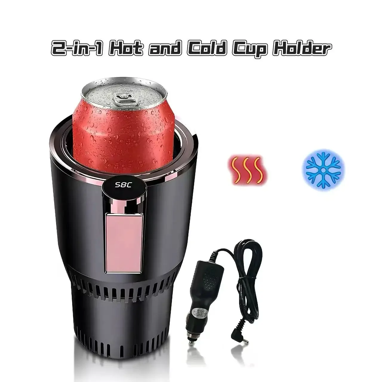 Smart 2-in-1 Hot Cold Car Cup Digital Display Automatic Heating Cooling Mug Portable Multi-use Beverage Cup Holder for Car
Smart 2-in-1 Hot Cold Car Cup Digital Display Automatic Heating Cooling Mug Portable Multi-use Beverage Cup Holder for Car