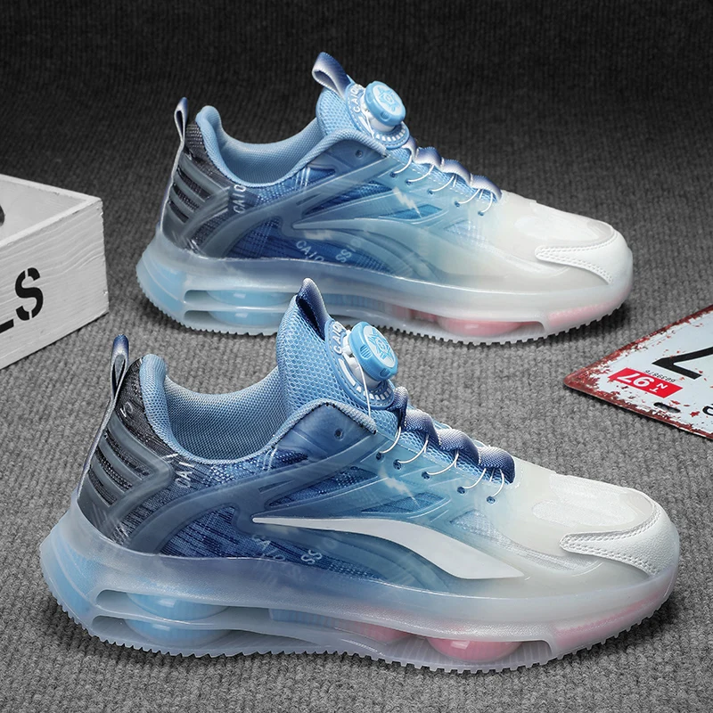 Men's Spring Rotation Button Mecha Running Sports Casual Thick Bottom Heightening White Dad Shoes PU Leather Mesh Inner
Men's Spring Rotation Button Mecha Running Sports Casual Thick Bottom Heightening White Dad Shoes PU Leather Mesh Inner