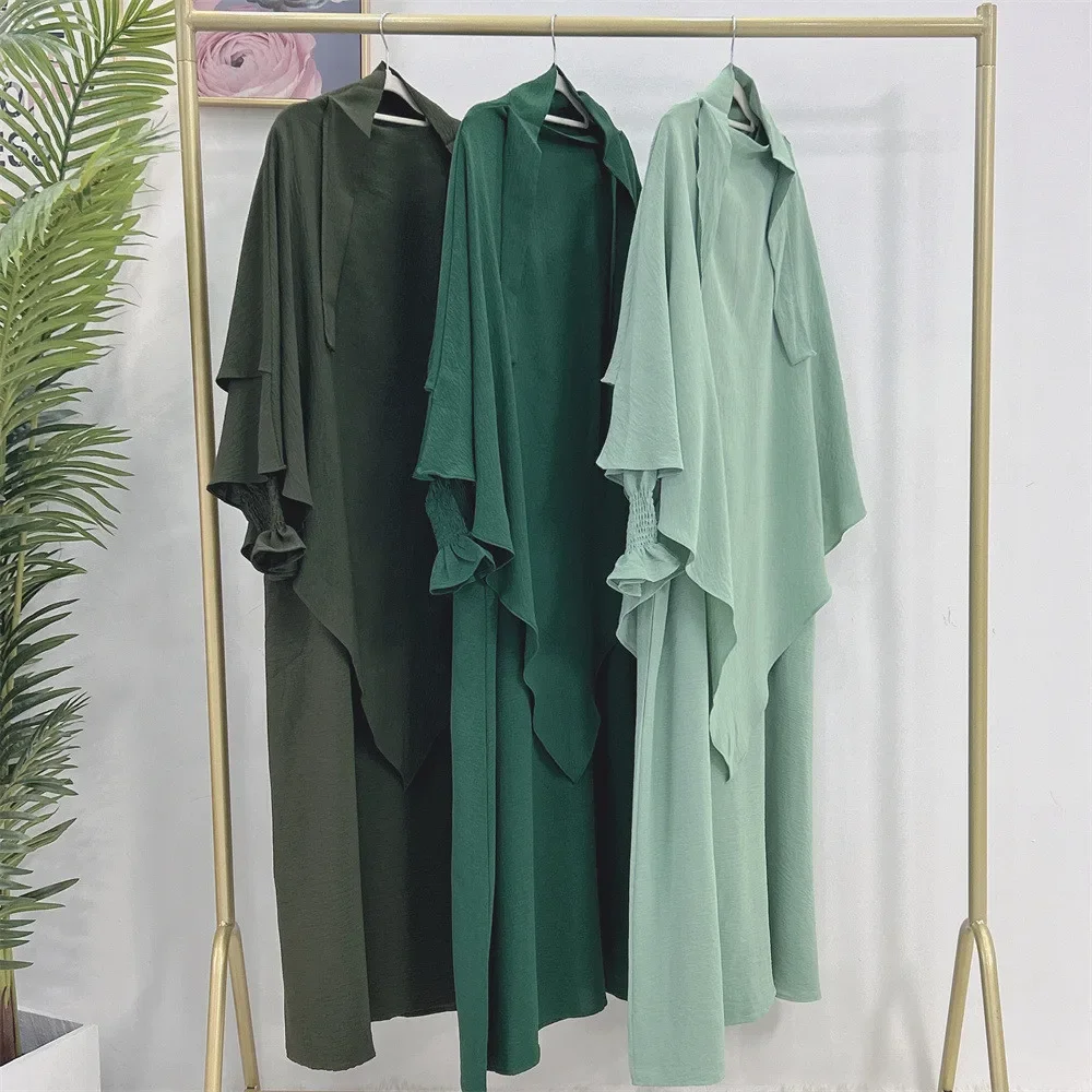 2 Pieces Abaya Women Muslim Ramadan Eid Prayer Dress Turkey Kaftan Islam Robe Dubai Abayas Khimar Musulmane Clothes Jalabiya Set
2 Pieces Abaya Women Muslim Ramadan Eid Prayer Dress Turkey Kaftan Islam Robe Dubai Abayas Khimar Musulmane Clothes Jalabiya Set