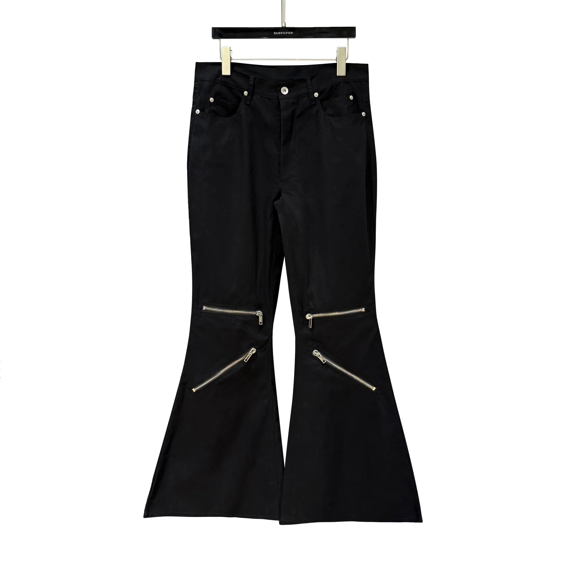 American Retro Design Sense Vintage Zip-up Niche Panelled Trousers Flared Pants
American Retro Design Sense Vintage Zip-up Niche Panelled Trousers Flared Pants