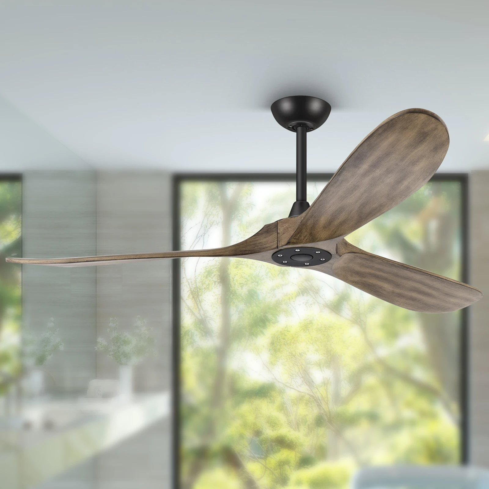 60'' Wood Ceiling Fan No Light, Reversible DC Motor, Modern Electric Ceiling Fan with 5 Speeds Remote Control for Indoor Outdoor
60'' Wood Ceiling Fan No Light, Reversible DC Motor, Modern Electric Ceiling Fan with 5 Speeds Remote Control for Indoor Outdoor