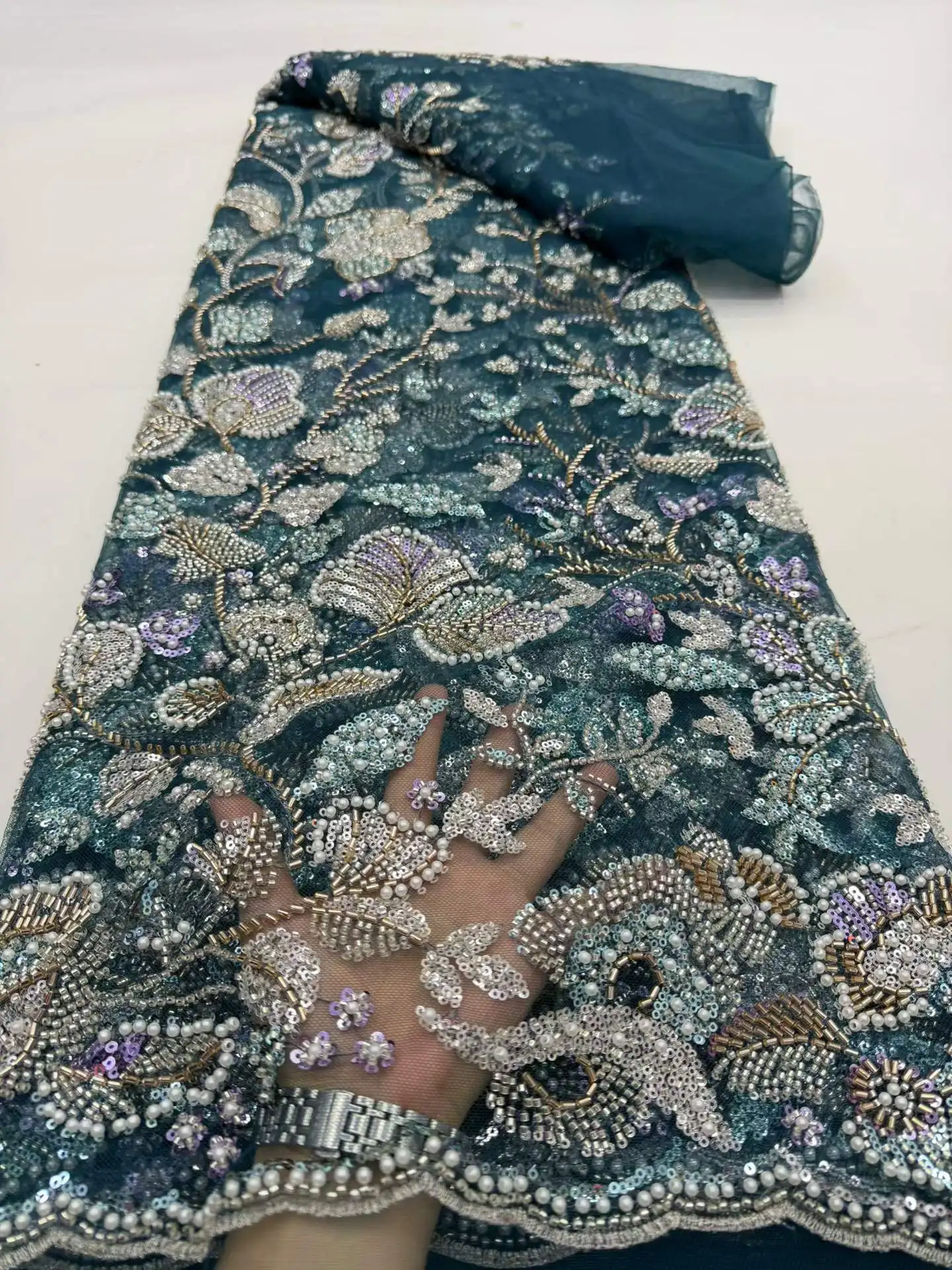 2026 High Quality Embroidery Lace African Tulle Lace Fabric Handmade Beads Nigerian Sequins Laces Fabrics for Bridal Party Dress
2026 High Quality Embroidery Lace African Tulle Lace Fabric Handmade Beads Nigerian Sequins Laces Fabrics for Bridal Party Dress