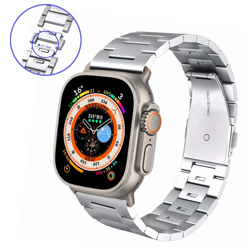 Металлический ремешок для Apple Watch Band 44 мм 45 мм 49 мм 40 мм 41 мм 42 мм 38 мм, быстросъемный браслет для iWatch Series Ultra 8 7 6 5 4 3 SE
Металлический ремешок для Apple Watch Band 44 мм 45 мм 49 мм 40 мм 41 мм 42 мм 38 мм, быстросъемный браслет для iWatch Series Ultra 8 7 6 5 4 3 SE
