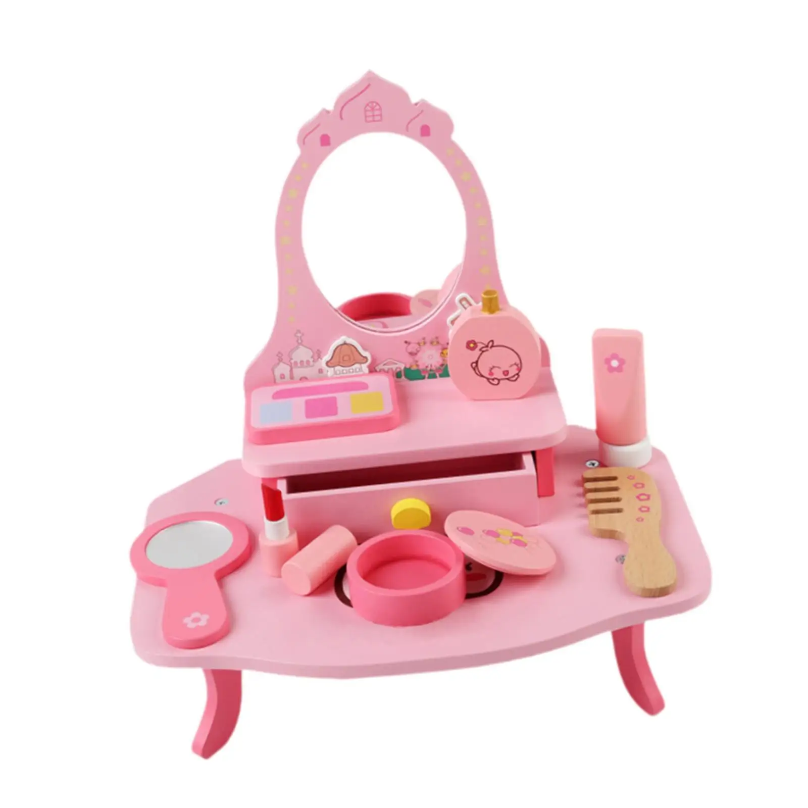 Wooden Makeup Toy Set Wooden Dresser Fine Motor Skills Cosmetic Toy Role Playing
Wooden Makeup Toy Set Wooden Dresser Fine Motor Skills Cosmetic Toy Role Playing