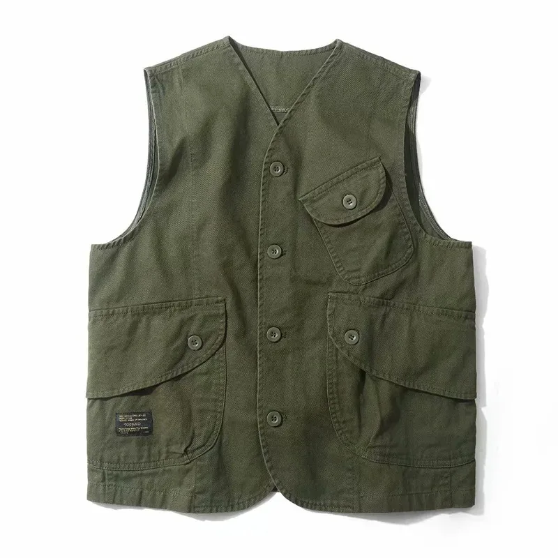 Men Vests Men's Summer Sleeveless Multi-pocket Vest Vintage Casual Wear Cotton Short Vest Safari Style Vest Coat Waistcoat Male
Men Vests Men's Summer Sleeveless Multi-pocket Vest Vintage Casual Wear Cotton Short Vest Safari Style Vest Coat Waistcoat Male