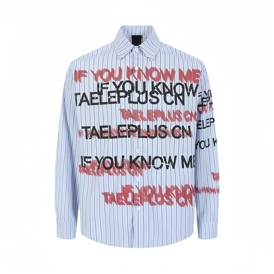 Summer Mens Striped Long Sleeve Shirts Hip Hop Letter Print Blouses Men Harajuku Streetwear Vintage Casual Fashion Loose Shirts
Summer Mens Striped Long Sleeve Shirts Hip Hop Letter Print Blouses Men Harajuku Streetwear Vintage Casual Fashion Loose Shirts