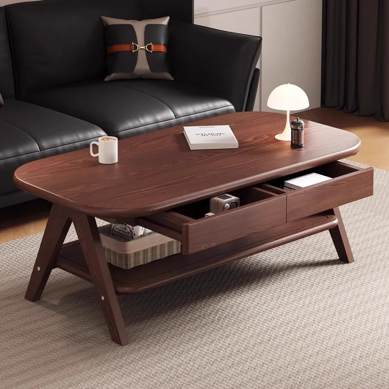 Solid wood coffee table household small apartment new double-layer living room simple small modern tea tea table
Solid wood coffee table household small apartment new double-layer living room simple small modern tea tea table