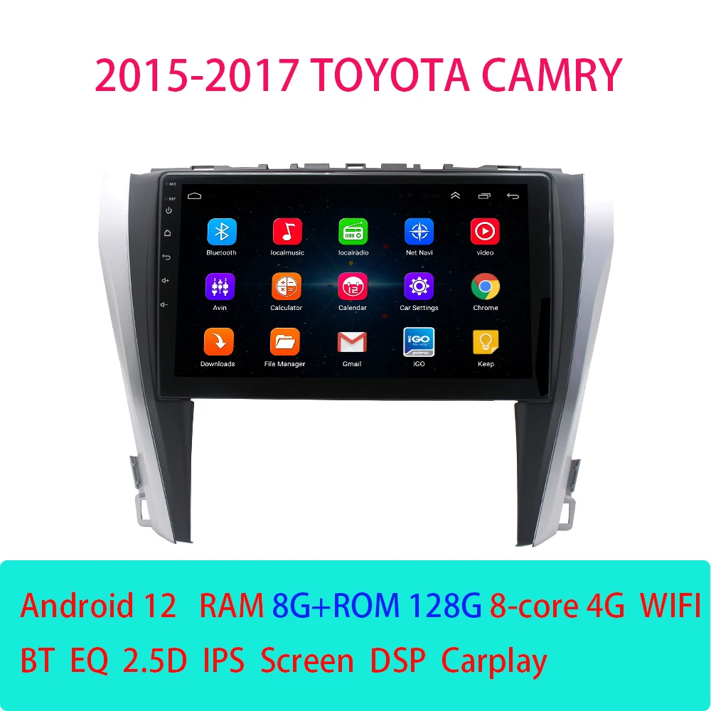 Android 12 Auto Radio For Toyota Camry 2015 - 2017 Stereo Car Multimedia Player Navigation GPS 2din DVD
Android 12 Auto Radio For Toyota Camry 2015 - 2017 Stereo Car Multimedia Player Navigation GPS 2din DVD