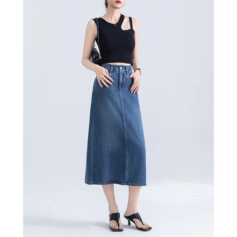Street Trend Denim Half Body Skirt Ladies Spring and Summer New Temperament High-waisted Casual Mid-length A-line Half Skirts
Street Trend Denim Half Body Skirt Ladies Spring and Summer New Temperament High-waisted Casual Mid-length A-line Half Skirts