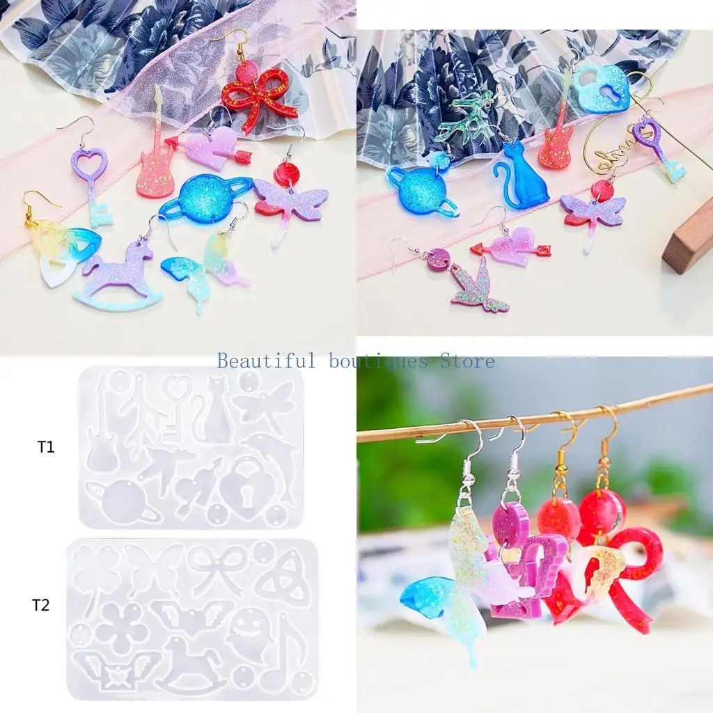 U4LF Silicone Pendant Moulds DIY Earring Molds Multishapes Keychain Mould Silicone Material for Jewelry Pendant Hand Making
U4LF Silicone Pendant Moulds DIY Earring Molds Multishapes Keychain Mould Silicone Material for Jewelry Pendant Hand Making