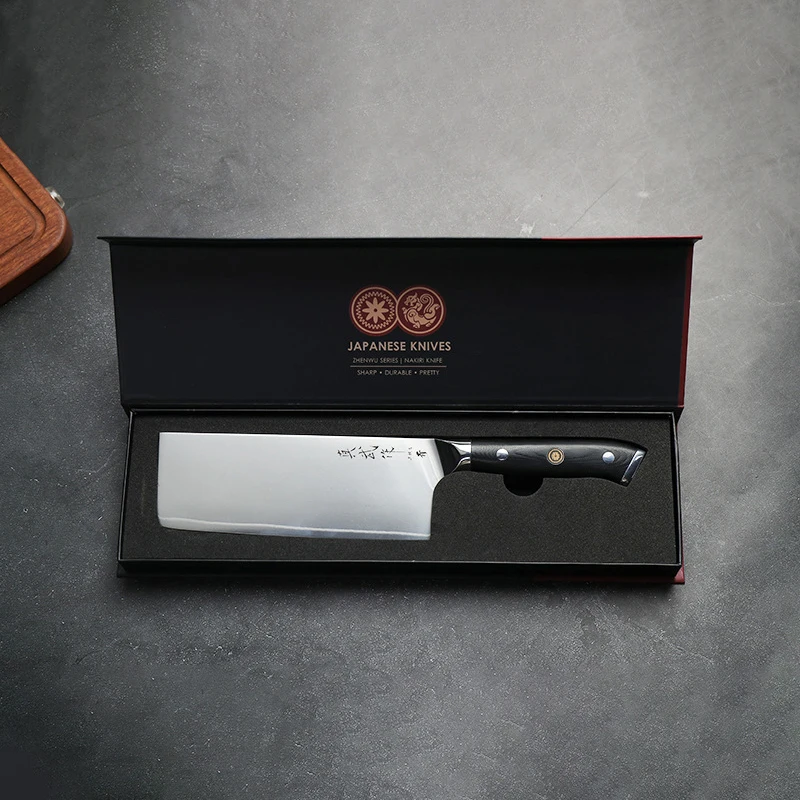 6,7-дюймовый нож Nakiri SLD из высокоуглеродистой стали, лезвие Sanmai-gawari, столовые приборы, нож для нарезки, профессиональный кухонный нож с ручкой G10
6,7-дюймовый нож Nakiri SLD из высокоуглеродистой стали, лезвие Sanmai-gawari, столовые приборы, нож для нарезки, профессиональный кухонный нож с ручкой G10