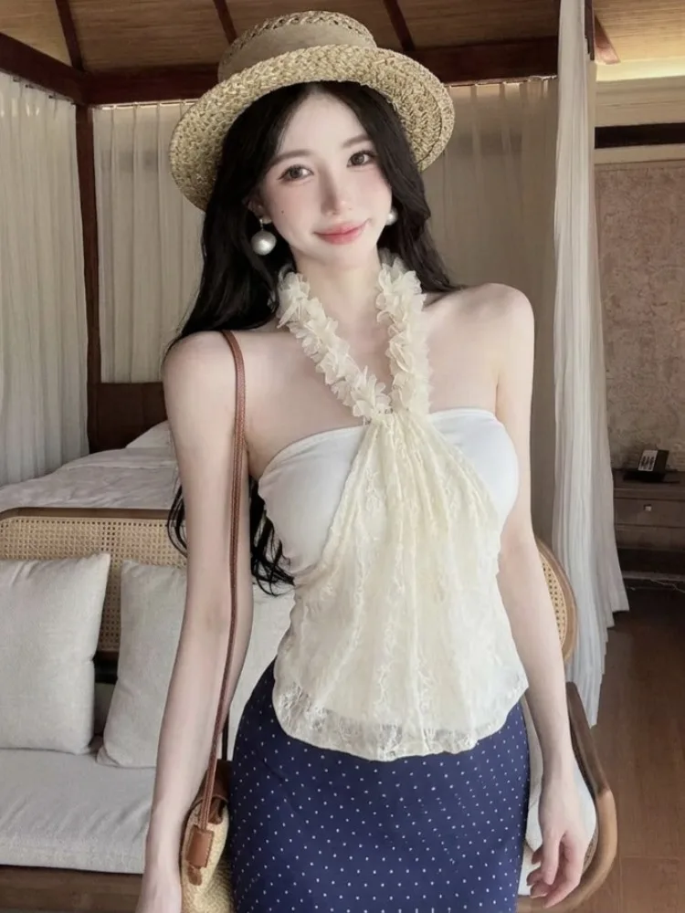 Pure Desire Lace Shoulder Bridesmaid Vest Women's Summer Design Slim Fit Base Shirt Atmosphere Outerwear Sleeveless Top
Pure Desire Lace Shoulder Bridesmaid Vest Women's Summer Design Slim Fit Base Shirt Atmosphere Outerwear Sleeveless Top