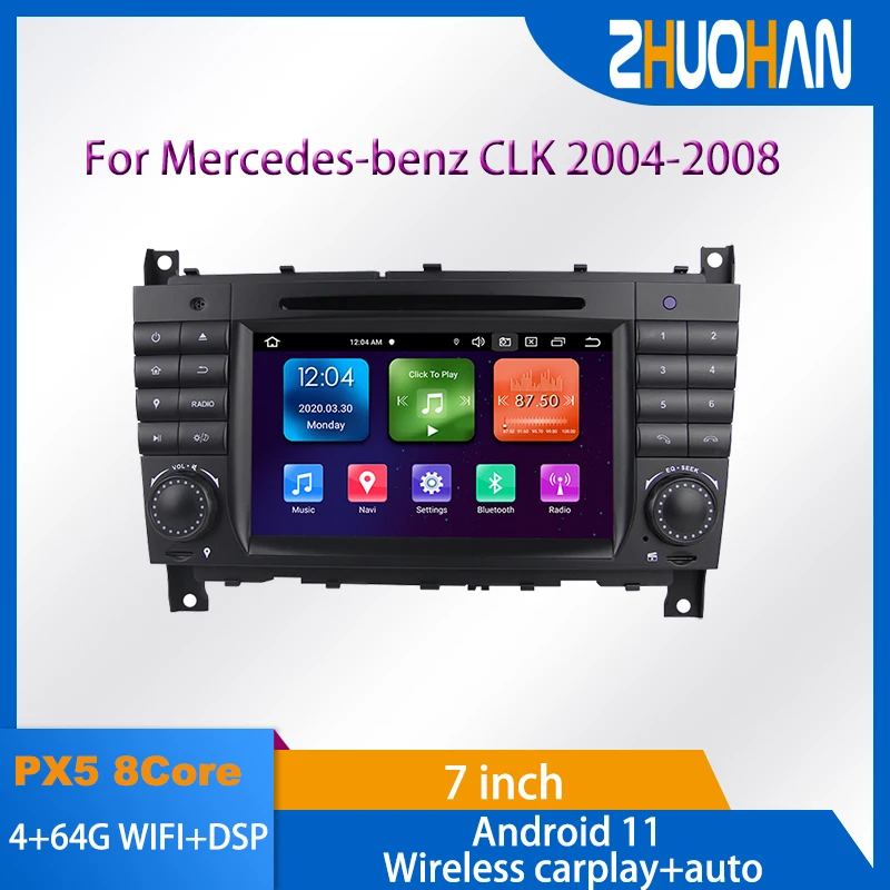 Автомобильный DVD-плеер на Android 11, автомобильный мультимедийный плеер для Benz CLK 2004-2008, GPS-навигация, радио, DSP, CarPlay, автомобильное стерео
Автомобильный DVD-плеер на Android 11, автомобильный мультимедийный плеер для Benz CLK 2004-2008, GPS-навигация, радио, DSP, CarPlay, автомобильное стерео