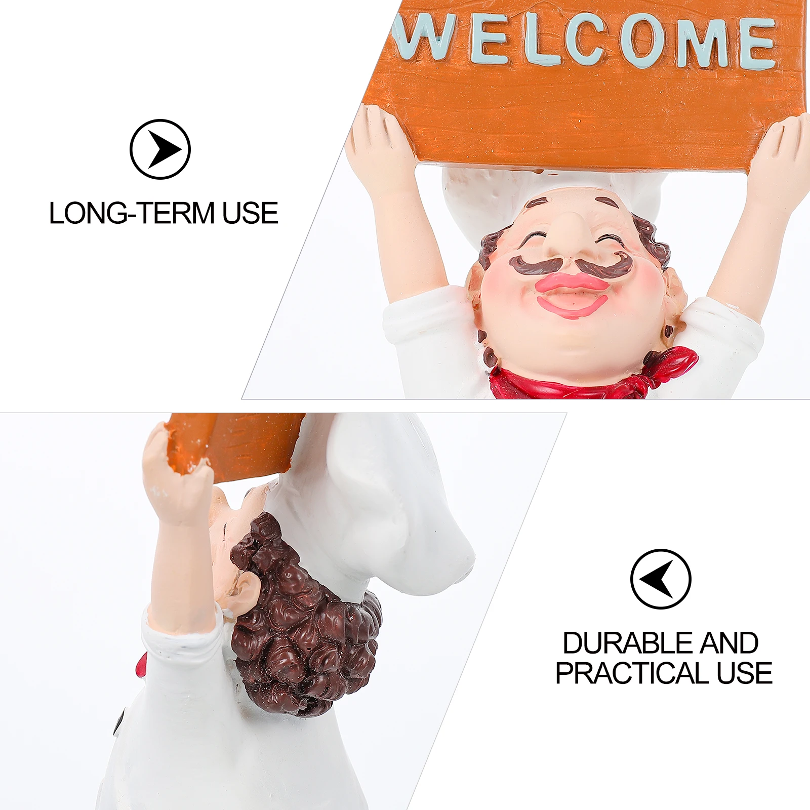 1pc Resin Chef Ornament Creative Kitchen Decor Chef Home Restaurant Café Decoration Resin Crafts Welcome Board Gift
1pc Resin Chef Ornament Creative Kitchen Decor Chef Home Restaurant Café Decoration Resin Crafts Welcome Board Gift