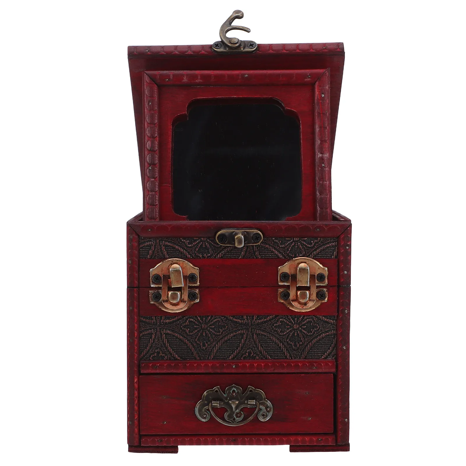 Винтажная деревянная шкатулка для украшений, 3-слойный ретро-органайзер с зеркалом и выдвижными ящиками, декоративный сундук для хранения драгоценностей для женщин и девушек
Винтажная деревянная шкатулка для украшений, 3-слойный ретро-органайзер с зеркалом и выдвижными ящиками, декоративный сундук для хранения драгоценностей для женщин и девушек