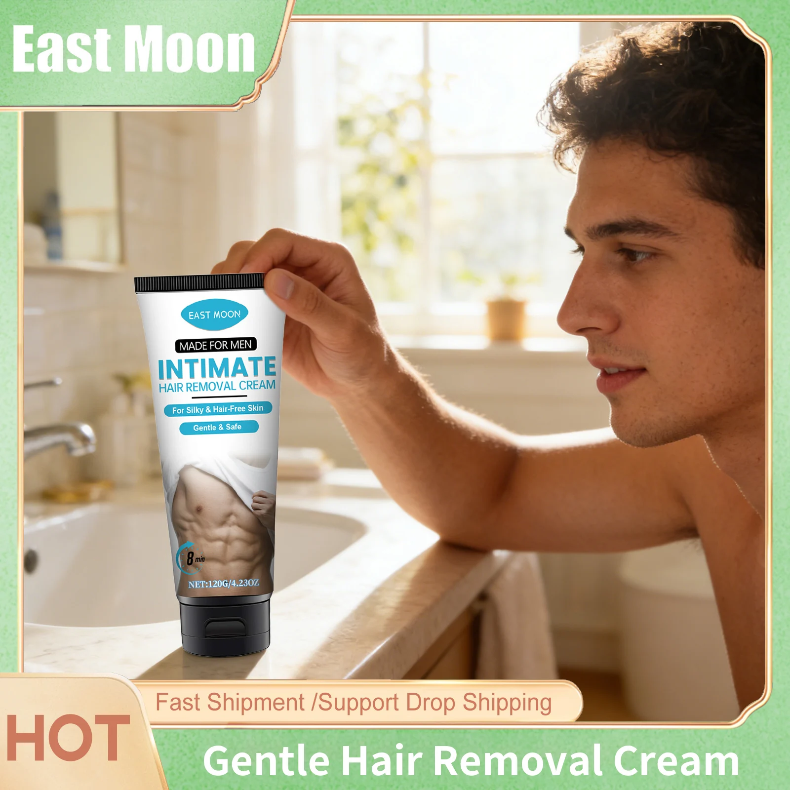 East Moon Men Aloe Hair Removal Cream Lasting Painless Growth Inhibitor Good Smell Intimate areas Adult Body Hair Removal Creams
East Moon Men Aloe Hair Removal Cream Lasting Painless Growth Inhibitor Good Smell Intimate areas Adult Body Hair Removal Creams