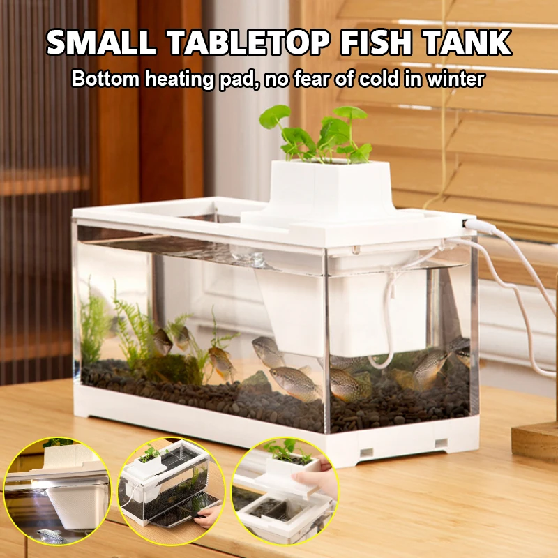 Mute Heating Feeding Household Aquarium ropical Fish Tank Small Desktop Fish Tank Guppy Lamp Fish And Shrimp Filter
Mute Heating Feeding Household Aquarium ropical Fish Tank Small Desktop Fish Tank Guppy Lamp Fish And Shrimp Filter