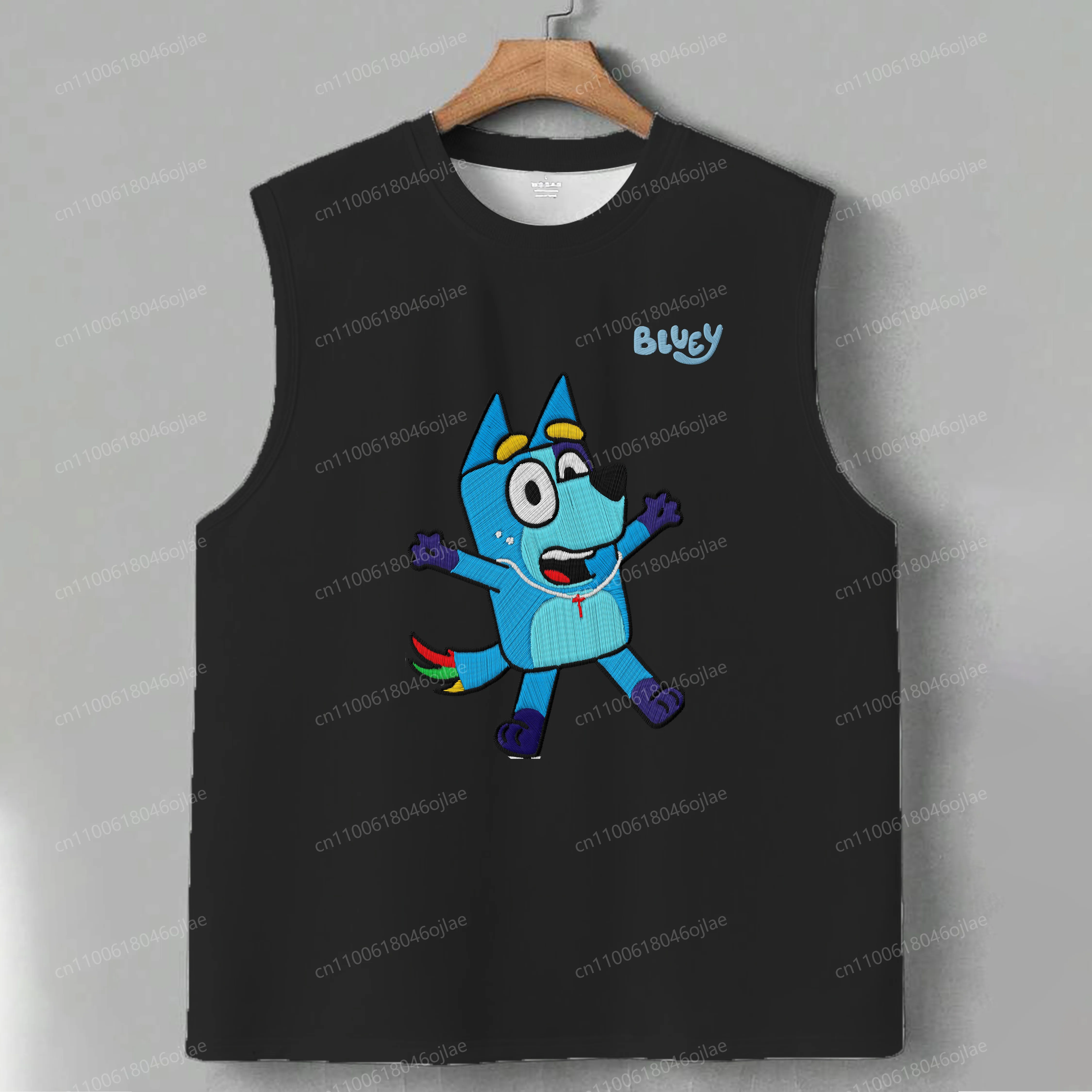 Vest Has a Tactile Sensation Embroidery Bluey Sleeveless T-shirt Men's Clothes Bingo Man Tank Top Street Sports Summer Clothing
Vest Has a Tactile Sensation Embroidery Bluey Sleeveless T-shirt Men's Clothes Bingo Man Tank Top Street Sports Summer Clothing