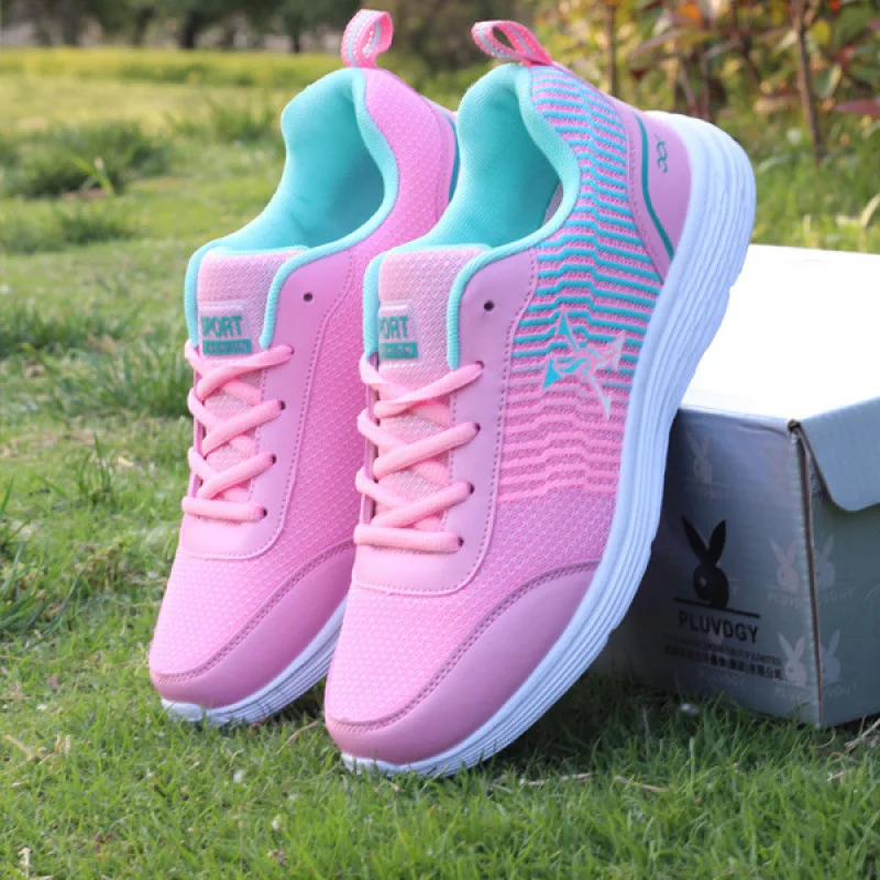 Korean Style Women's Running Shoes Lightweight Breathable Mesh Soft Bottom Casual Sneakers Flat Bottom Sports Shoes
Korean Style Women's Running Shoes Lightweight Breathable Mesh Soft Bottom Casual Sneakers Flat Bottom Sports Shoes