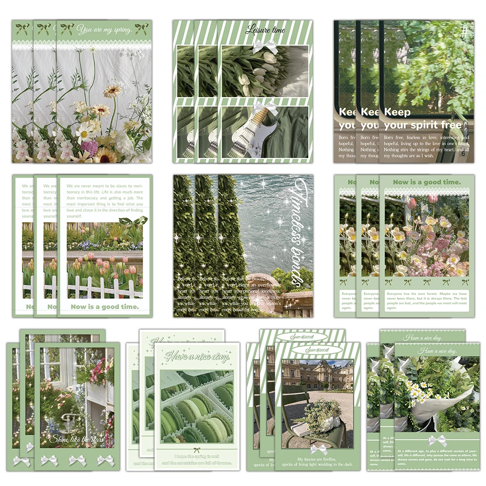 10PCS Fresh Jasmine Green Healing Landscape Wall Stickers Poster Cards Bedroom Living Room Dormitory Wall Decoration Photos 
10PCS Fresh Jasmine Green Healing Landscape Wall Stickers Poster Cards Bedroom Living Room Dormitory Wall Decoration Photos