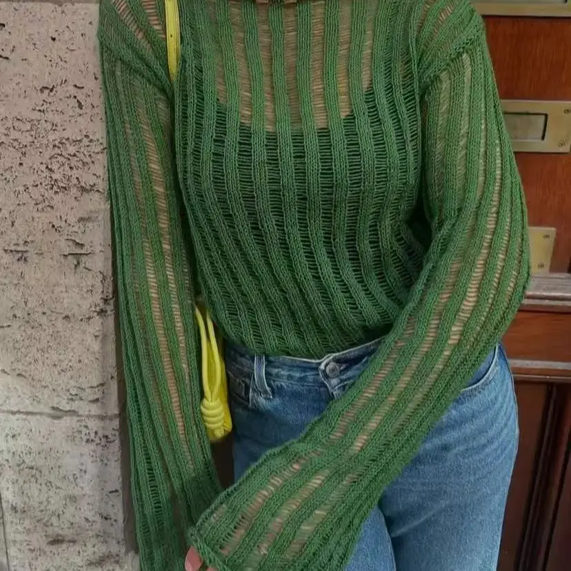 2026 spring and summer long sleeved pullover hand woven loose and comfortable soft mohair hollow out
2026 spring and summer long sleeved pullover hand woven loose and comfortable soft mohair hollow out