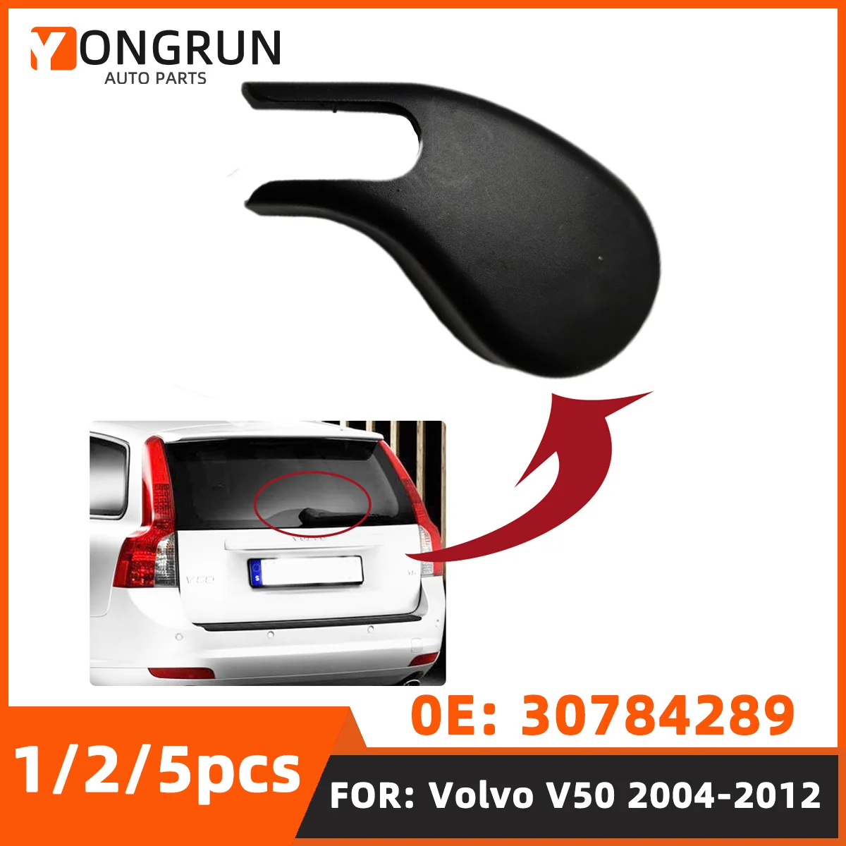 YONGRUN 1/2/5Pcs Of Car Rear Wiper Arm Cover Suitable For 2004-2012 Volvo V50 Rear Windshield Wiper Arm Nut Cover OE61627129282
YONGRUN 1/2/5Pcs Of Car Rear Wiper Arm Cover Suitable For 2004-2012 Volvo V50 Rear Windshield Wiper Arm Nut Cover OE61627129282