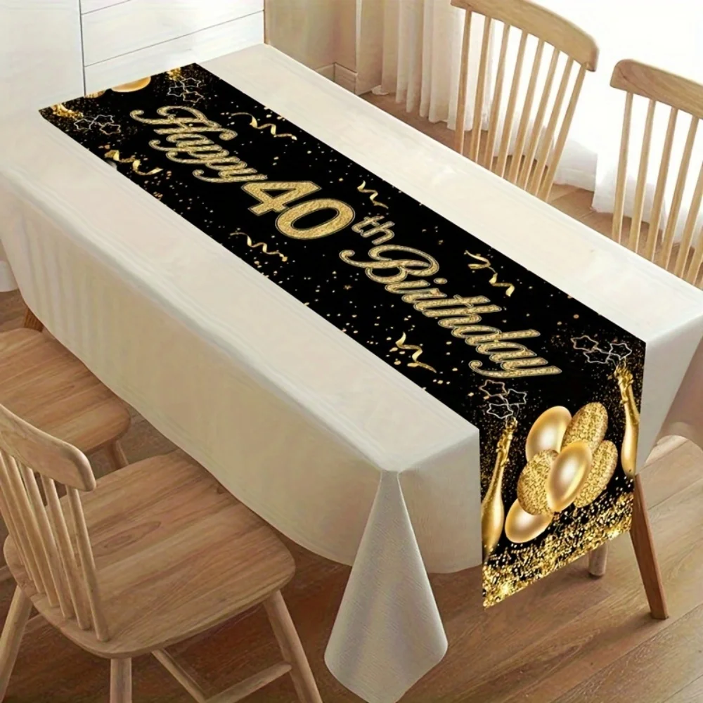 Custom Age Birthday Table Runner, Polyester Balloon Design Table Cover for Birthday Party, 72×13 Inch Home Party Decoration
Custom Age Birthday Table Runner, Polyester Balloon Design Table Cover for Birthday Party, 72×13 Inch Home Party Decoration