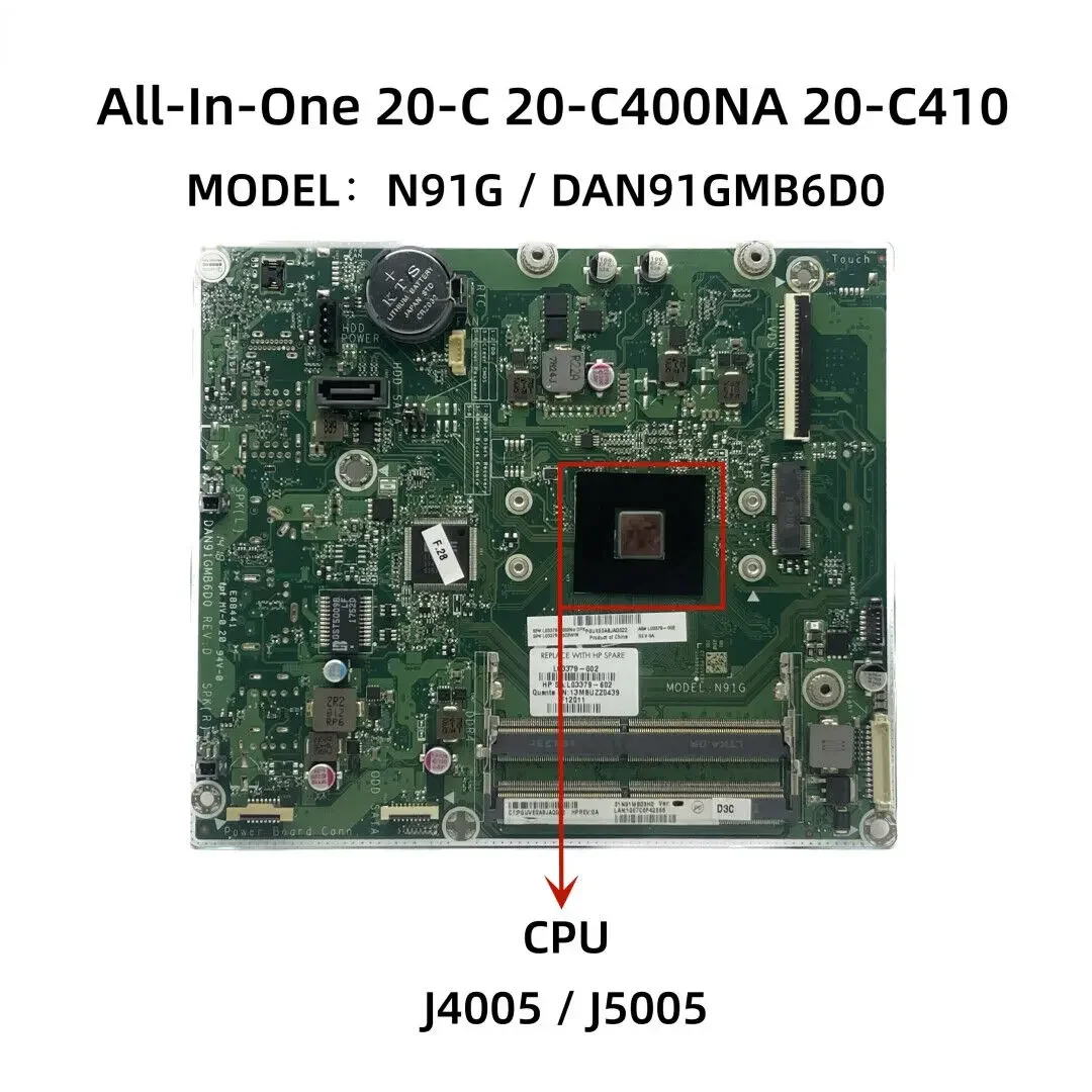 For DAN91GMB6D0 HP 20-C 20-C400NA 24-C410 AIO main board J4005 UMA L03379-602-Used
For DAN91GMB6D0 HP 20-C 20-C400NA 24-C410 AIO main board J4005 UMA L03379-602-Used