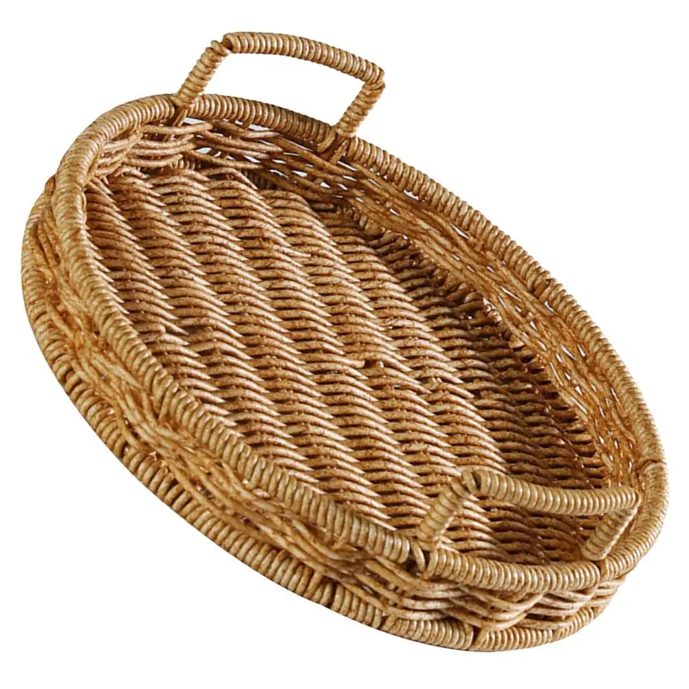 Woven Bread Basket Large Capacity Kitchen Food Serving Holder Imitation Rattan Storage Tray Fruit Snack Organizer Natural Style
Woven Bread Basket Large Capacity Kitchen Food Serving Holder Imitation Rattan Storage Tray Fruit Snack Organizer Natural Style
