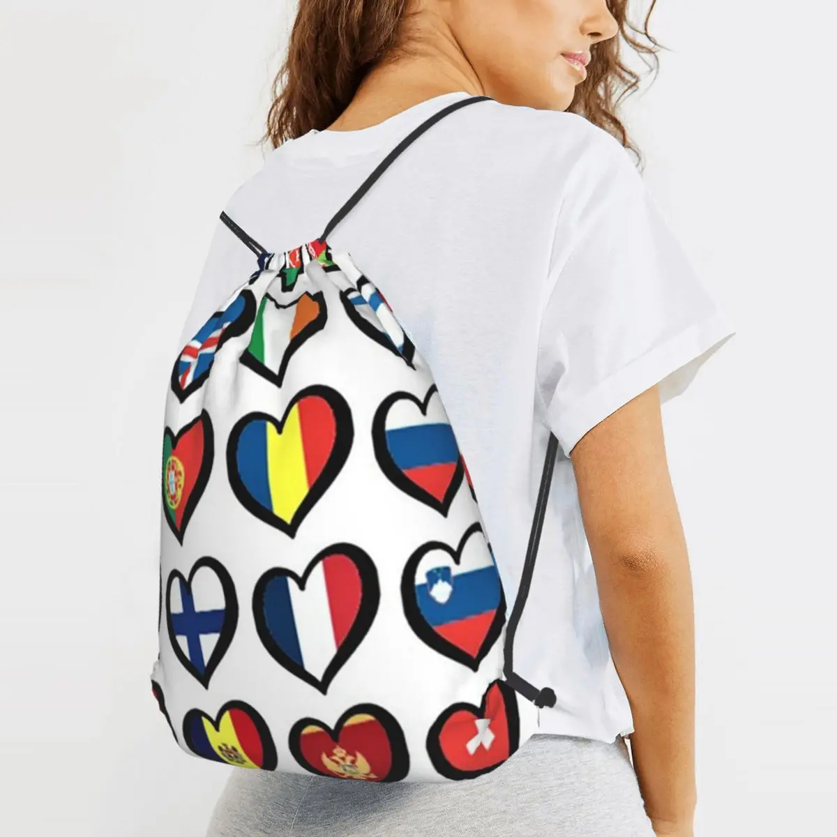 Eurovision Song Contest Flags Hearts ESC Backpacks Fashion Drawstring Bags Sports Bag Book Bags for Man Woman Students
Eurovision Song Contest Flags Hearts ESC Backpacks Fashion Drawstring Bags Sports Bag Book Bags for Man Woman Students