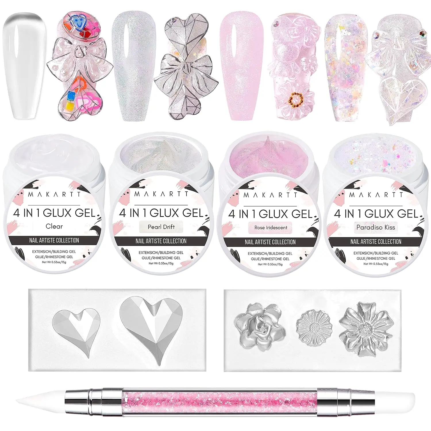 Makartt Solid Gel Builder for Nails Trial Kit Nail Extension UV Nail Glue for Acrylic Nails Rhinestones Gel 3D Sculpture Gel
Makartt Solid Gel Builder for Nails Trial Kit Nail Extension UV Nail Glue for Acrylic Nails Rhinestones Gel 3D Sculpture Gel
