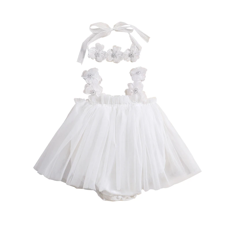 Newborn Infant Baby Girl Two Piece Outfits Summer Mesh Sleeveless Romper Dress and Stretch Headband Toddler Clothes
Newborn Infant Baby Girl Two Piece Outfits Summer Mesh Sleeveless Romper Dress and Stretch Headband Toddler Clothes