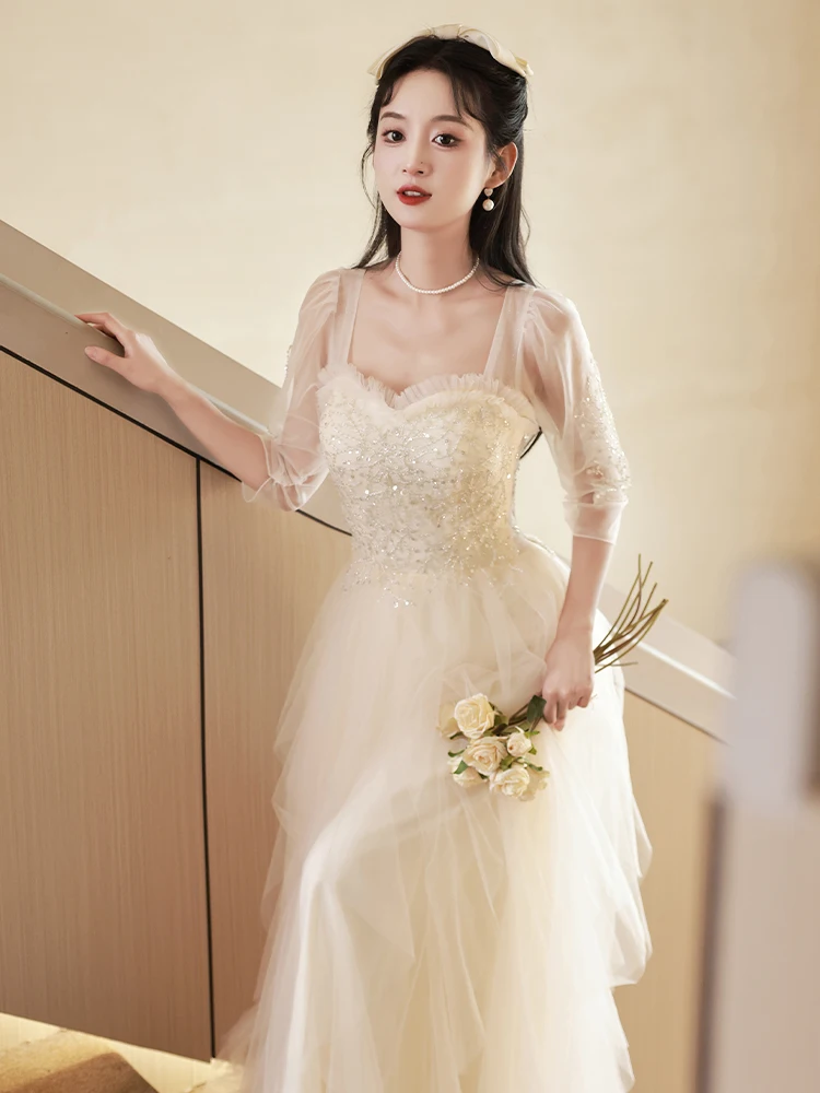 Champagne Color Luxury Dr Ele Evening Gown for Adult Ceremony Birthday Performance Host A-Line Skirt Long Sve
Champagne Color Luxury Dr Ele Evening Gown for Adult Ceremony Birthday Performance Host A-Line Skirt Long Sve