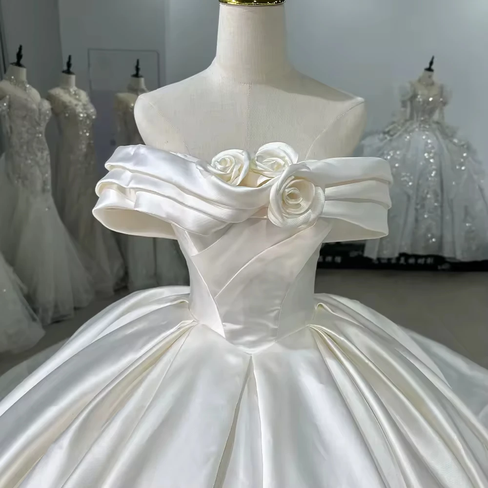 Wedding Dresses 2026 Strapless Flower Lace Up Back Off Shoulder Ball Gown Luxury Wedding Dress
Wedding Dresses 2026 Strapless Flower Lace Up Back Off Shoulder Ball Gown Luxury Wedding Dress