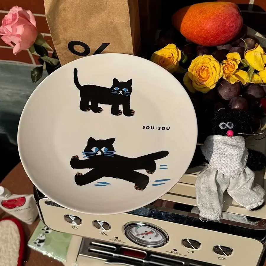 Japanese ins plate cute cat animal plate exquisite dessert photography high value dessert family fruit steak home plate 
Japanese ins plate cute cat animal plate exquisite dessert photography high value dessert family fruit steak home plate