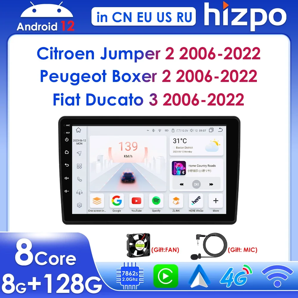 9" Car Stereo Android 13 Wireless Carplay Android Auto for Citroen Jumper 2 Peugeot Boxer 2 Fiat Ducato 3 2006 - 2022 RDS
9" Car Stereo Android 13 Wireless Carplay Android Auto for Citroen Jumper 2 Peugeot Boxer 2 Fiat Ducato 3 2006 - 2022 RDS