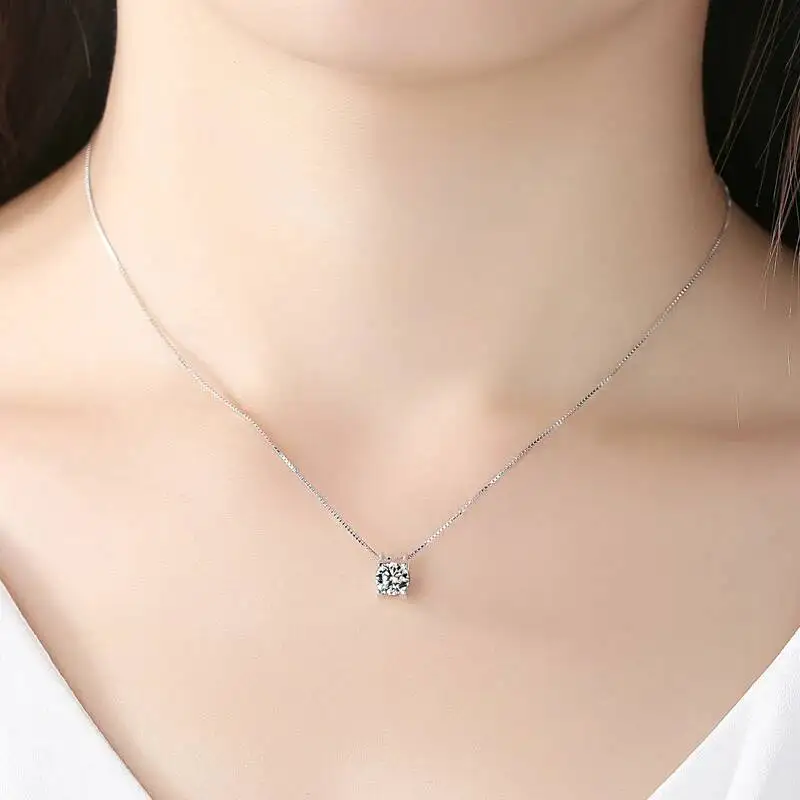 Moissanite Dia 6.5mm 1CT Woman Pendant Sier Necklace For Women Chains Party Bridal Fine Jewelry 925sterling Silver Necklace
Moissanite Dia 6.5mm 1CT Woman Pendant Sier Necklace For Women Chains Party Bridal Fine Jewelry 925sterling Silver Necklace