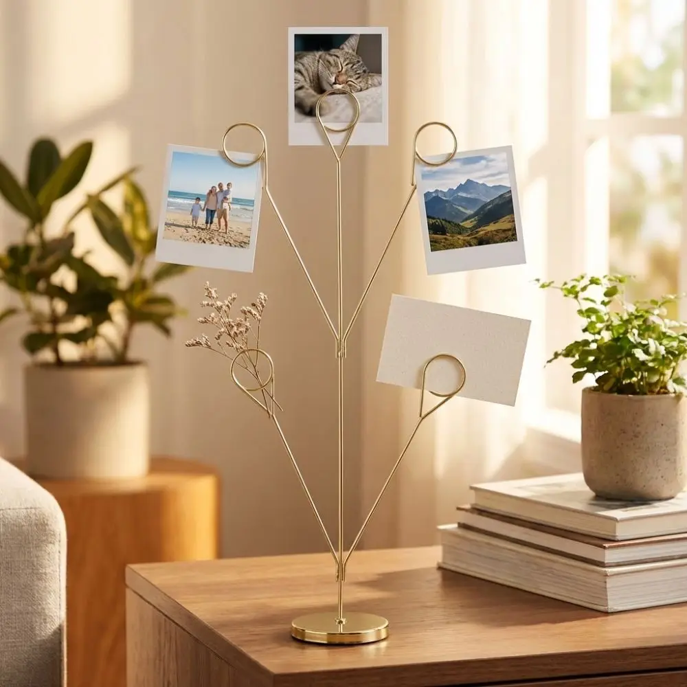 Stylish 5-Branch Photo Holder Metal Picture Holder Memo Clip Stand Vertical Romantic Card Holder Business Cards
Stylish 5-Branch Photo Holder Metal Picture Holder Memo Clip Stand Vertical Romantic Card Holder Business Cards