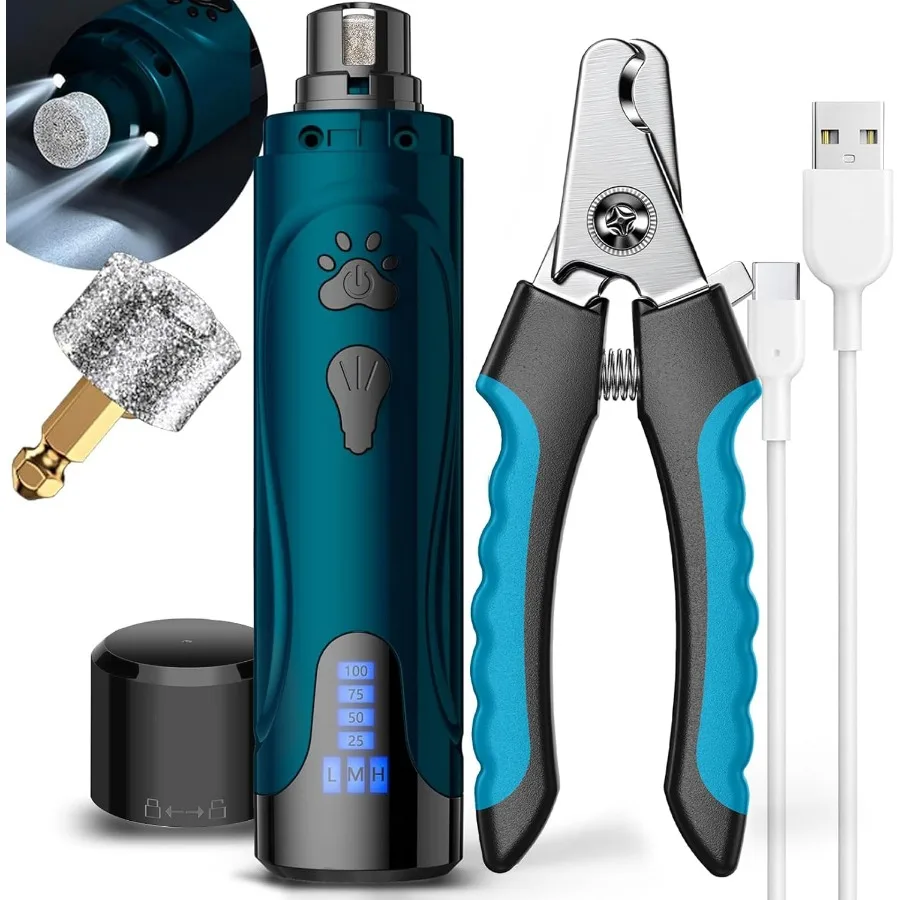 Whisper Quiet Electric Dog Nail Grinder with Adjustable Light and 3 Speed Settings for Small Medium and Large Dogs and Cats Ide
Whisper Quiet Electric Dog Nail Grinder with Adjustable Light and 3 Speed Settings for Small Medium and Large Dogs and Cats Ide
