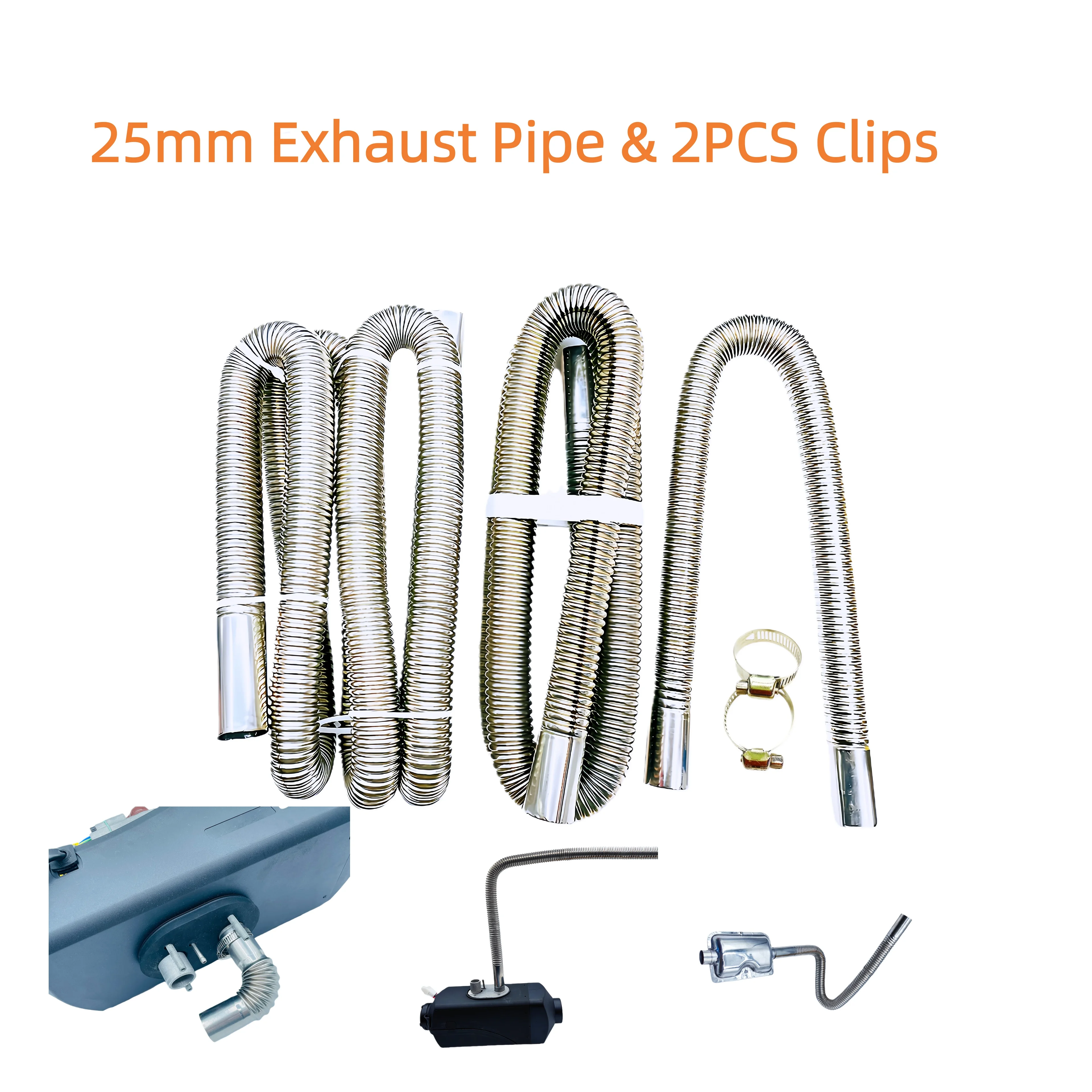 Выхлопная труба стояночного обогревателя, доступна в различных размерах, выхлопная труба из нержавеющей стали длиной 15 см.
Выхлопная труба стояночного обогревателя, доступна в различных размерах, выхлопная труба из нержавеющей стали длиной 15 см.