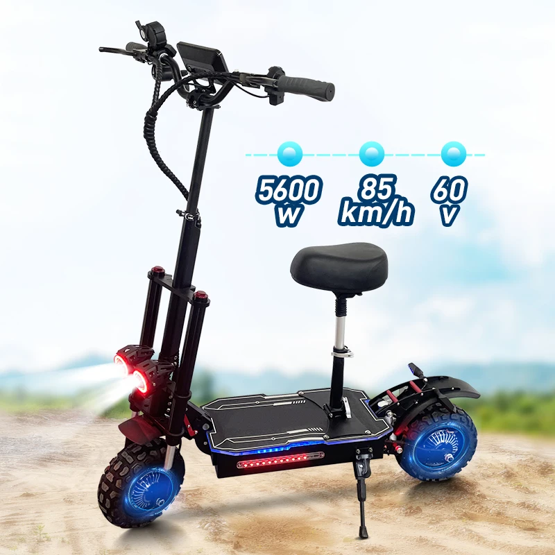 STLF Advanced Power Model 5600W 60V Acceleration Motor Foldable Powerful Electric SN3 Scooter with 11-inch Tubeless Tire
STLF Advanced Power Model 5600W 60V Acceleration Motor Foldable Powerful Electric SN3 Scooter with 11-inch Tubeless Tire