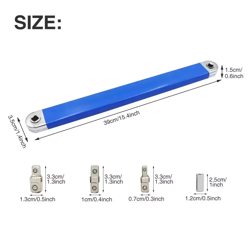 Multitool Compact Offset Extension Wrench Automotive Metal 39cm with Adapters Hand Tool Supplies Universal Extension Wrench
Multitool Compact Offset Extension Wrench Automotive Metal 39cm with Adapters Hand Tool Supplies Universal Extension Wrench