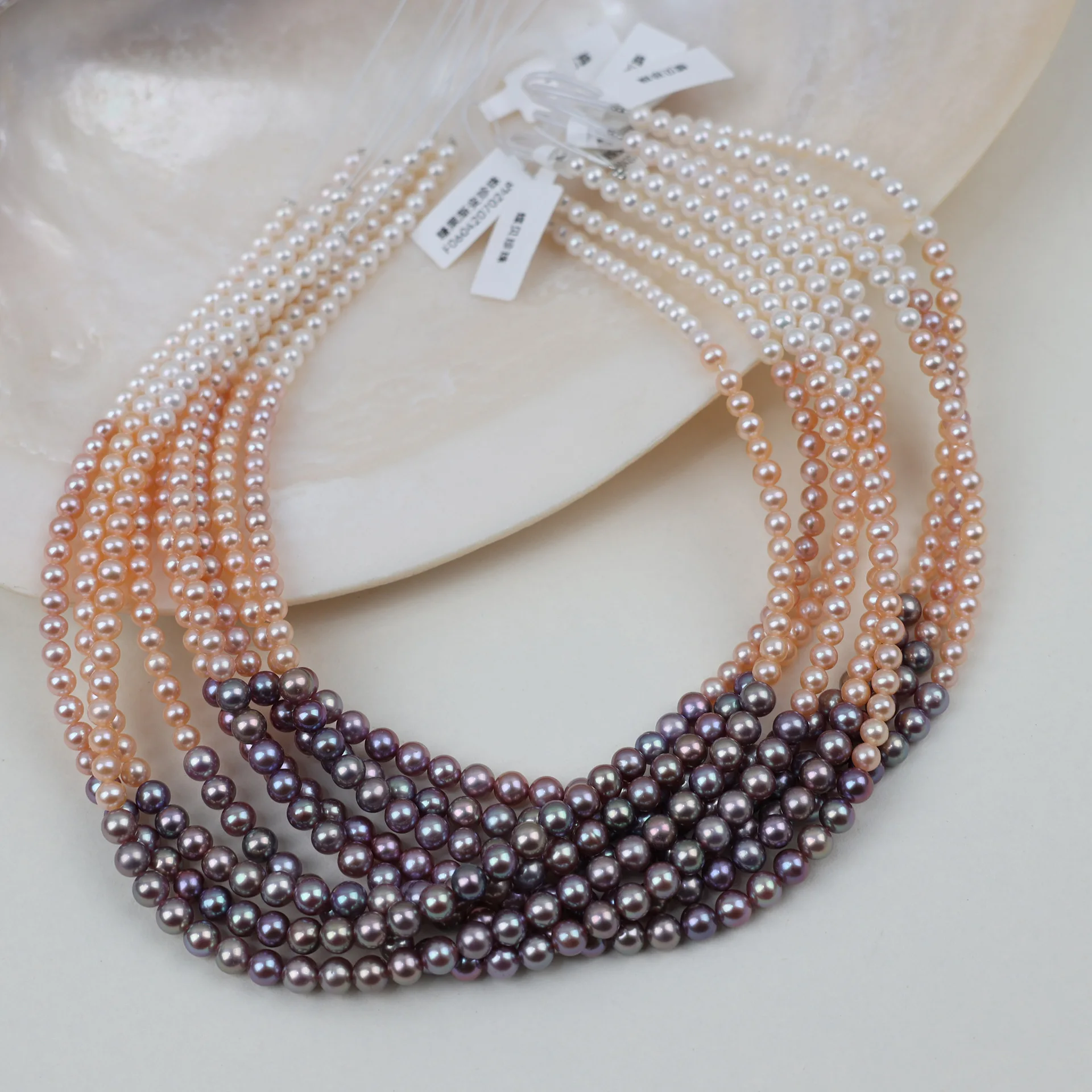 Freshwater Pearl Necklace 4-5mm Candy-Colored Gradient Round Pearls Collar Chain Unfinished Product DIY Jewelry Loose Beads Gift
Freshwater Pearl Necklace 4-5mm Candy-Colored Gradient Round Pearls Collar Chain Unfinished Product DIY Jewelry Loose Beads Gift