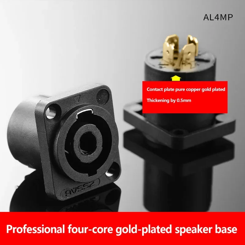AL4MP D-type 4-Core Speakon Speaker Socket Panel Connector 4/8 Pin Horn Plug AL4FC-A Audio Video Adapter
AL4MP D-type 4-Core Speakon Speaker Socket Panel Connector 4/8 Pin Horn Plug AL4FC-A Audio Video Adapter