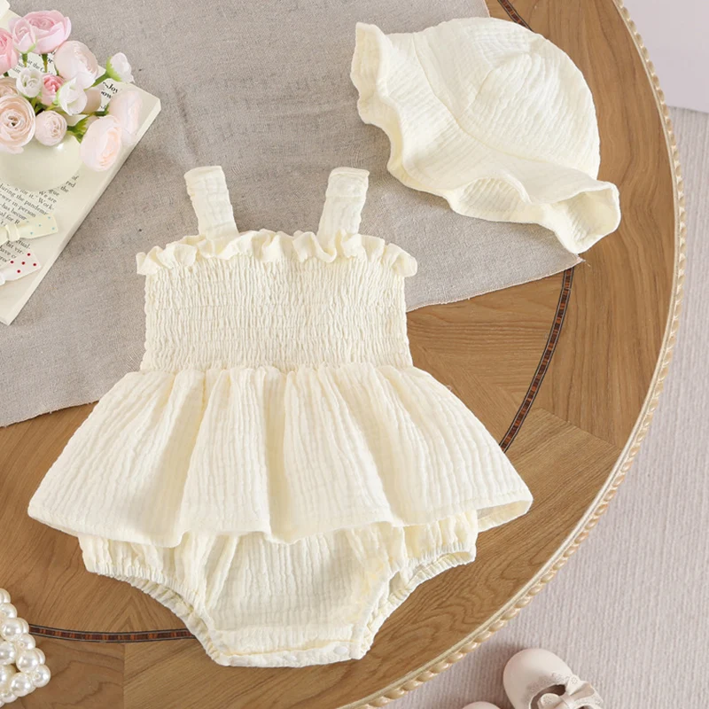 2026 New Summer 0-24M Children Clothes Toddler Baby Girls Jumpsuit+Hat Sleeveless Cotton Solid Color Korean Style Climbing Suit
2026 New Summer 0-24M Children Clothes Toddler Baby Girls Jumpsuit+Hat Sleeveless Cotton Solid Color Korean Style Climbing Suit